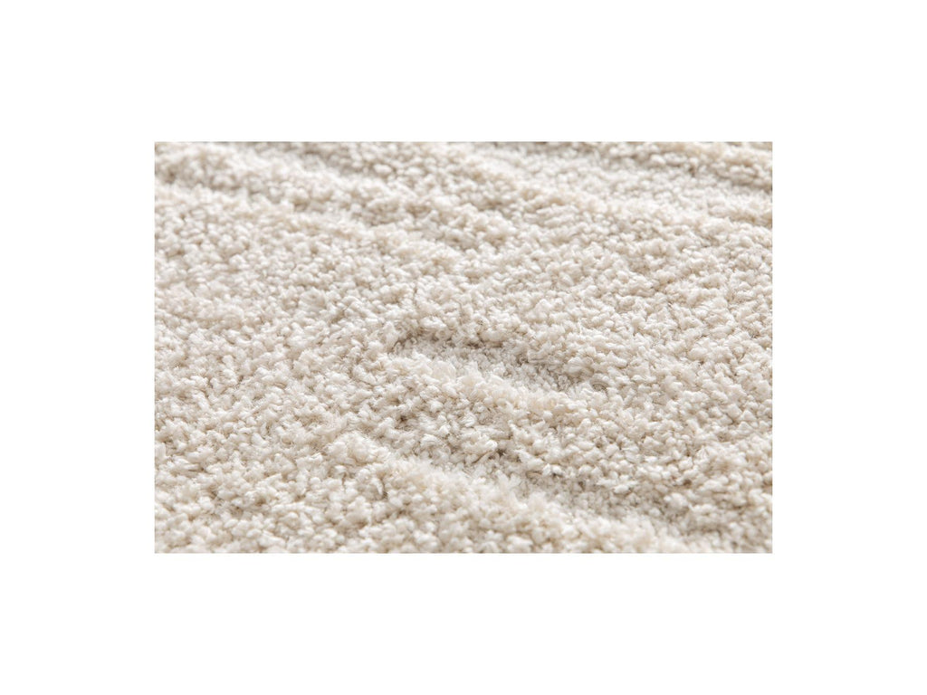 Telira - Tapis Poils Longs - Motif Abstrait - Beige