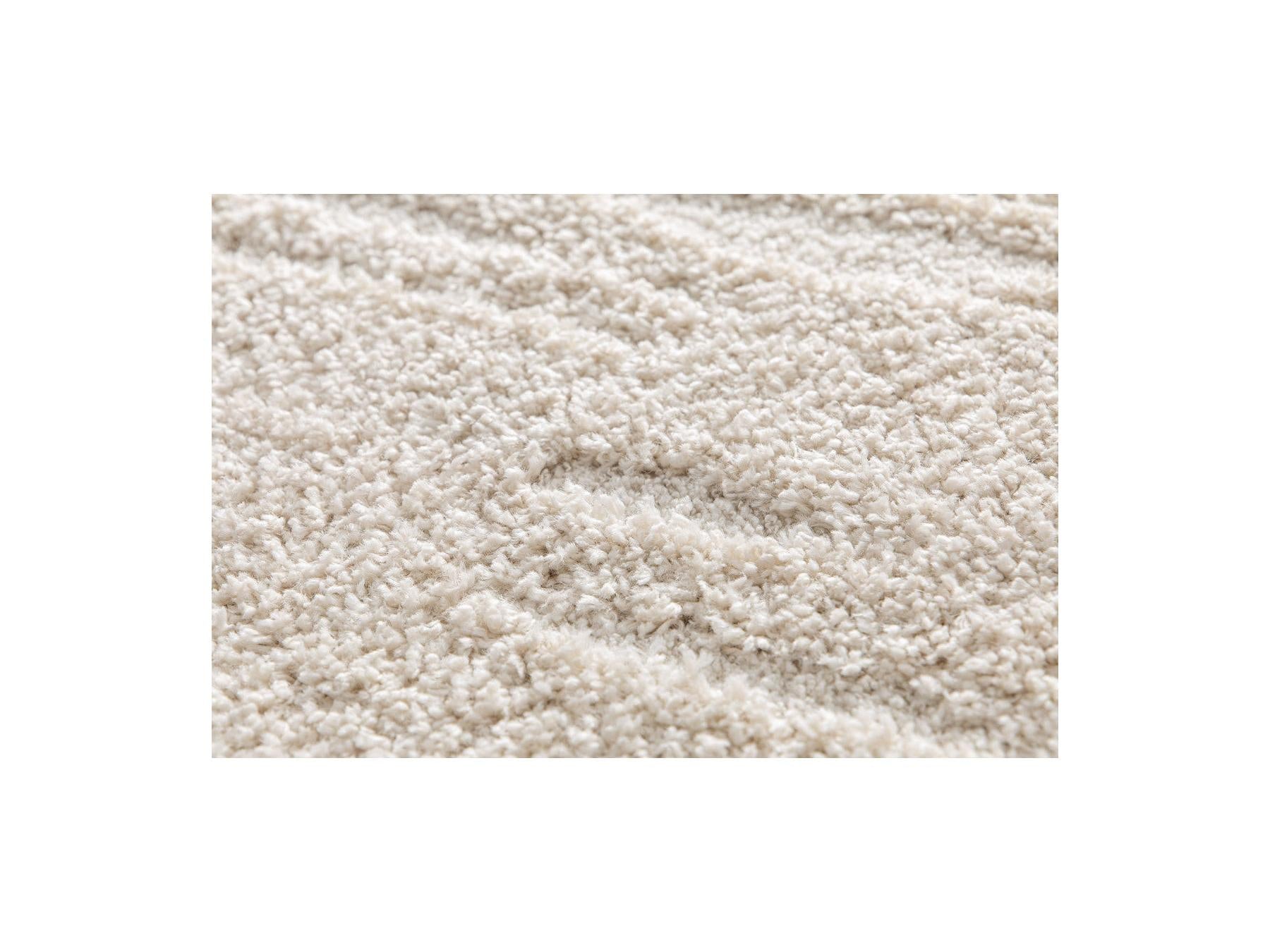 Telira - Tapis Poils Longs - Motif Abstrait - Beige
