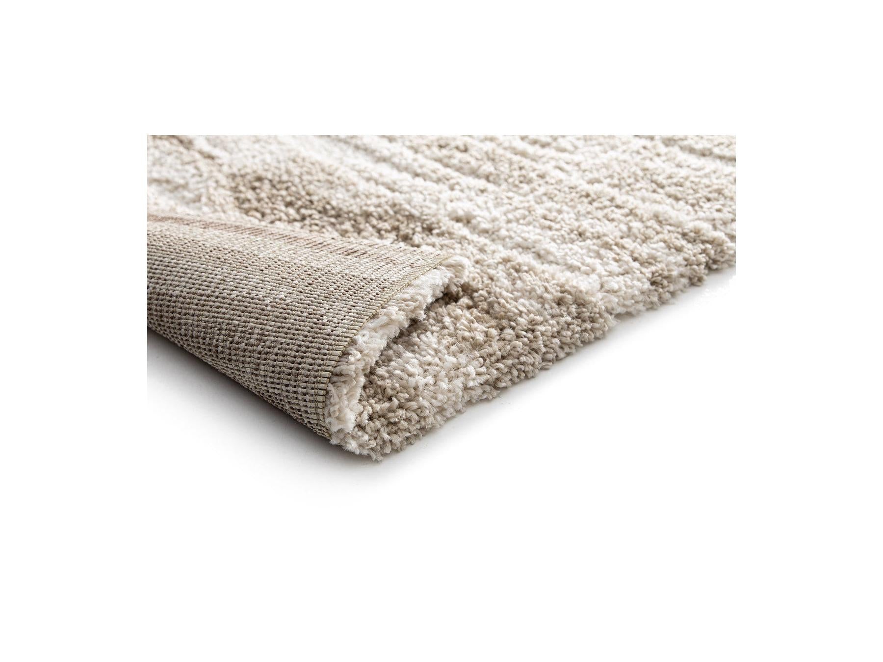 Telira - Tapis Poils Longs - Motif Abstrait - Marron