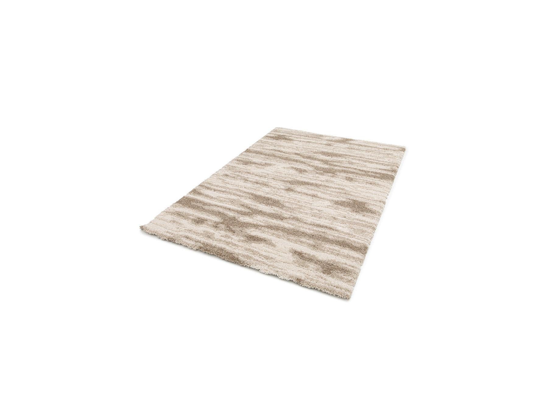 Telira - Tapis Poils Longs - Motif Abstrait - Marron