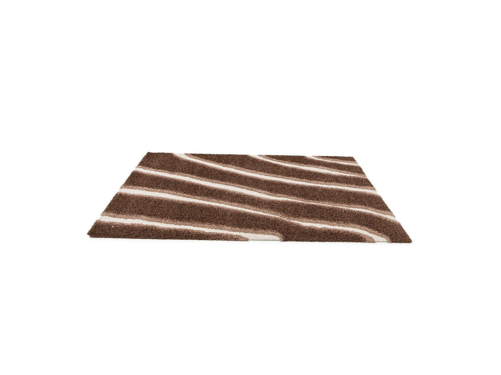 Tirasu - Tapis Poils Longs - Motif Abstrait - Marron