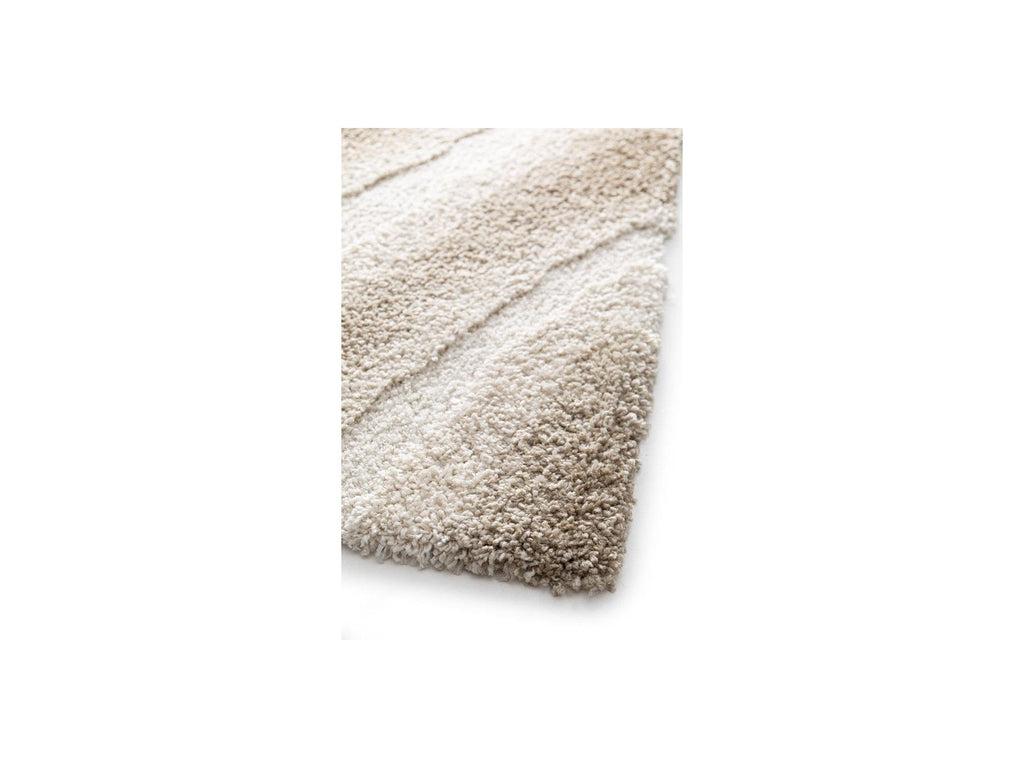 Tirasu - Tapis Poils Longs - Motif Abstrait - Beige