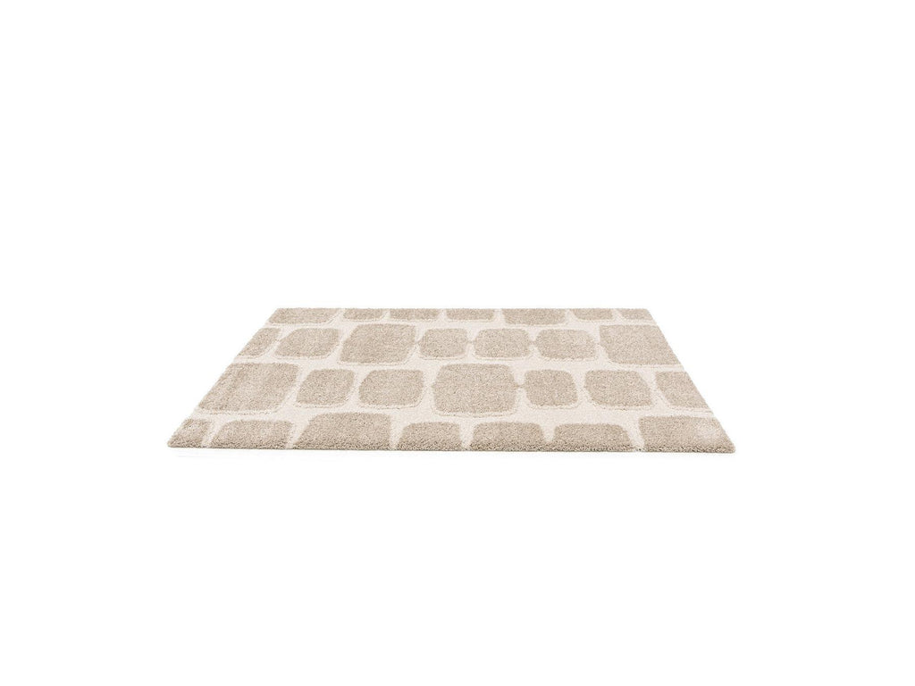 Chino - Tapis Poils Longs - Motif Abstrait - Beige