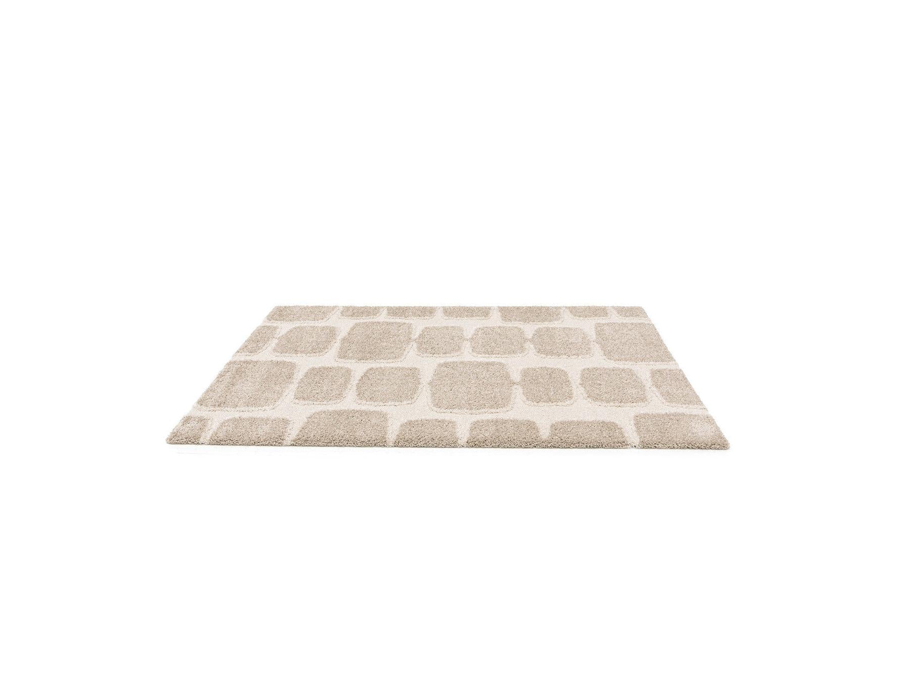 Chino - Tapis Poils Longs - Motif Abstrait - Beige