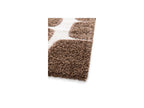 Chino - Tapis Poils Longs - Motif Abstrait - Marron