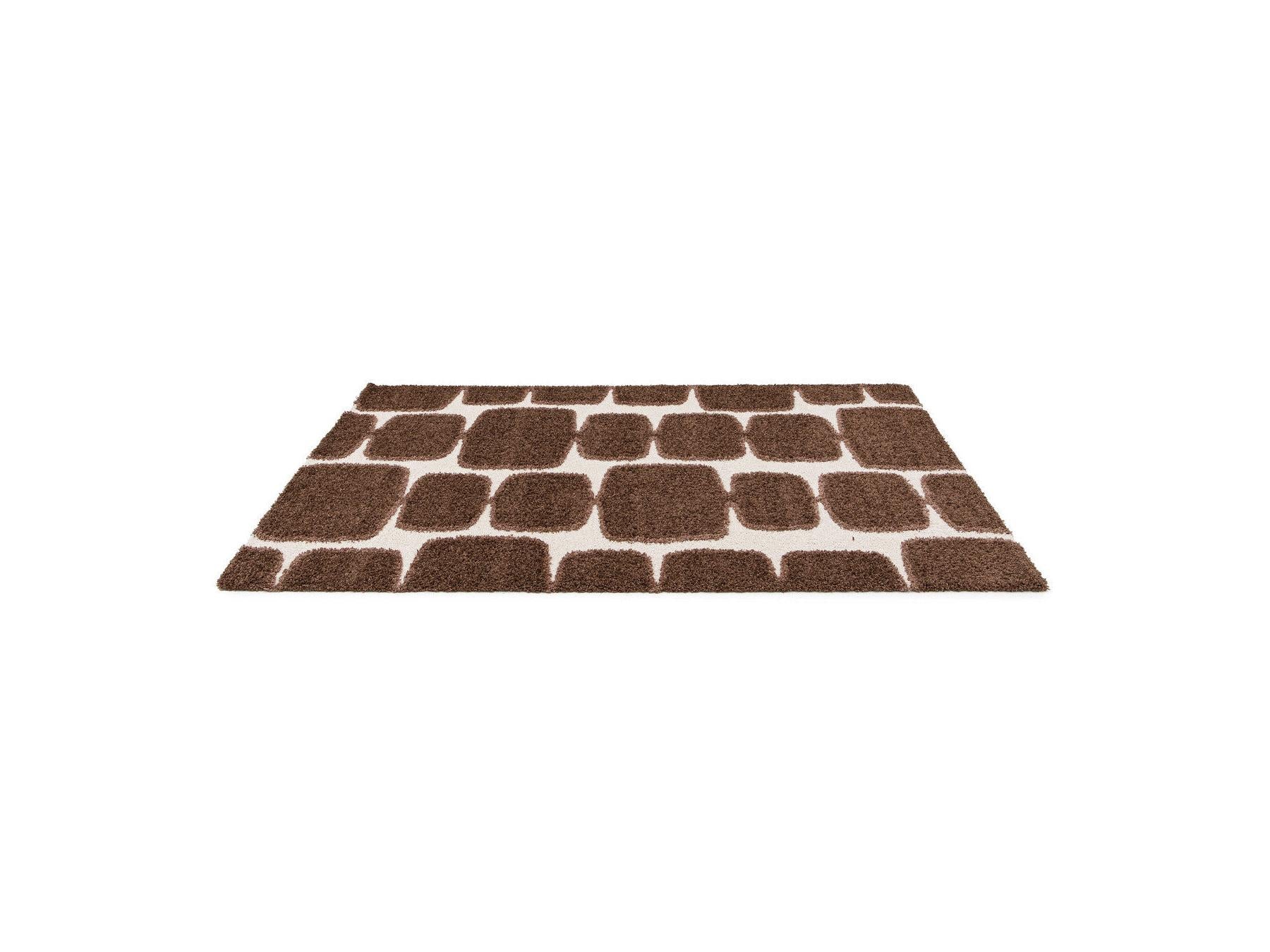 Chino - Tapis Poils Longs - Motif Abstrait - Marron