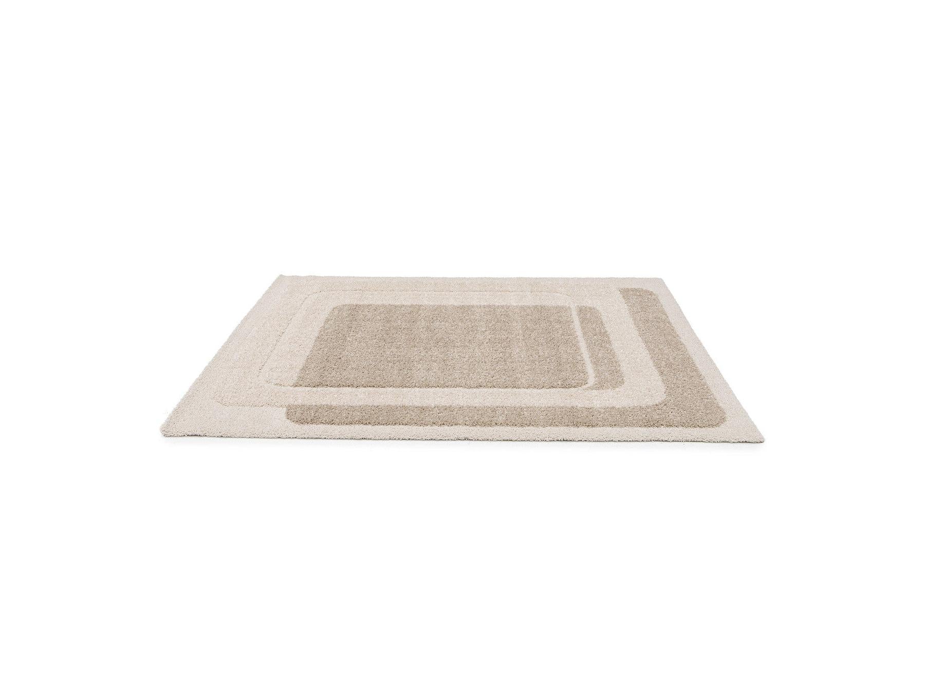 Kare - Long Pile Rug - Graphic Pattern - Beige