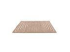 Lyzzo - Tapis Poils Longs - Motif Graphique - Beige