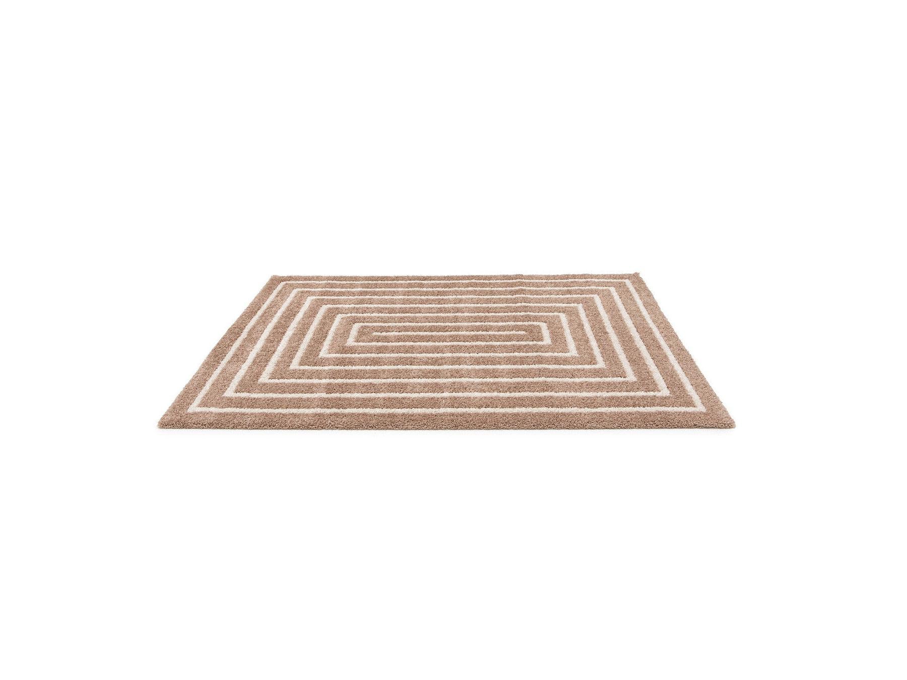 Lyzzo - Tapis Poils Longs - Motif Graphique - Beige