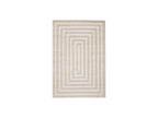 Lyzzo - Tapis Poils Longs - Motif Graphique - Crème
