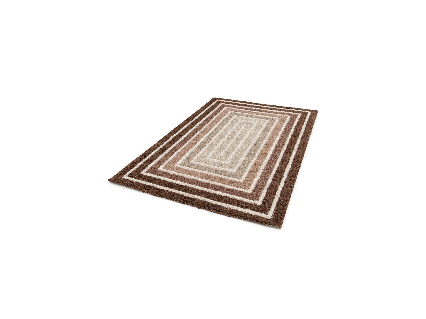 Lyzzo - Long Pile Rug - Graphic Pattern - Brown