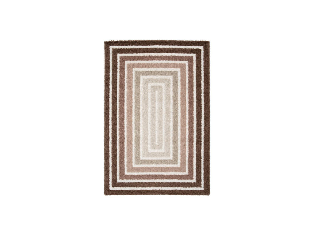 Lyzzo - Long Pile Rug - Graphic Pattern - Brown