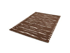Tavaro - Long-Pile Rug - Abstract Pattern - Brown