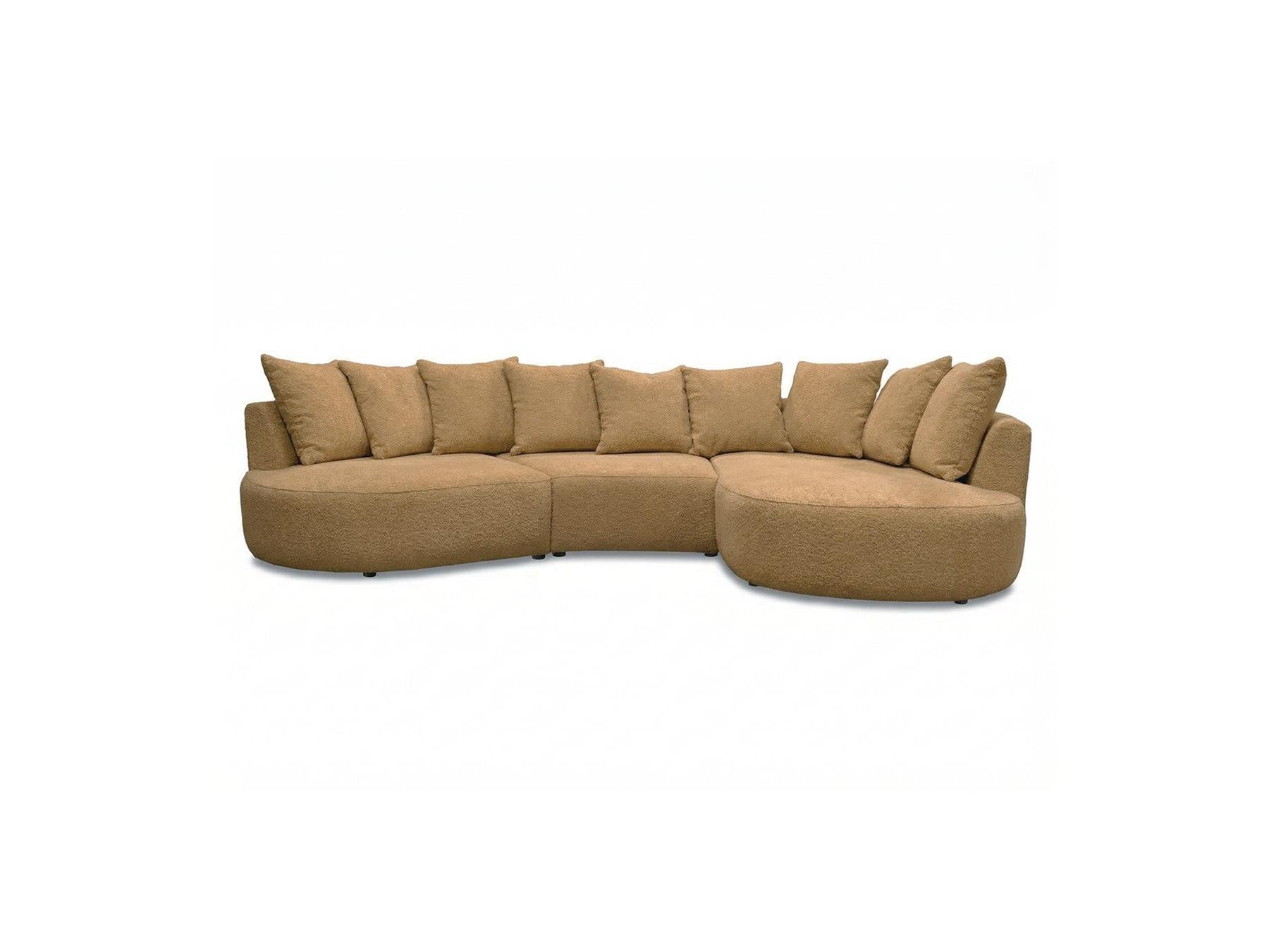 Calypso - Canapé D'Angle Fixe - Tissu Bouclette - Angle Droit