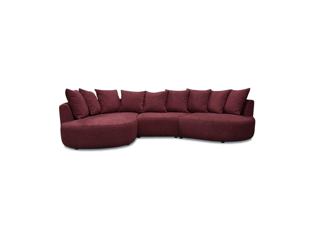 Calypso - Canapé D'Angle Fixe - Tissu Bouclette - Angle Gauche