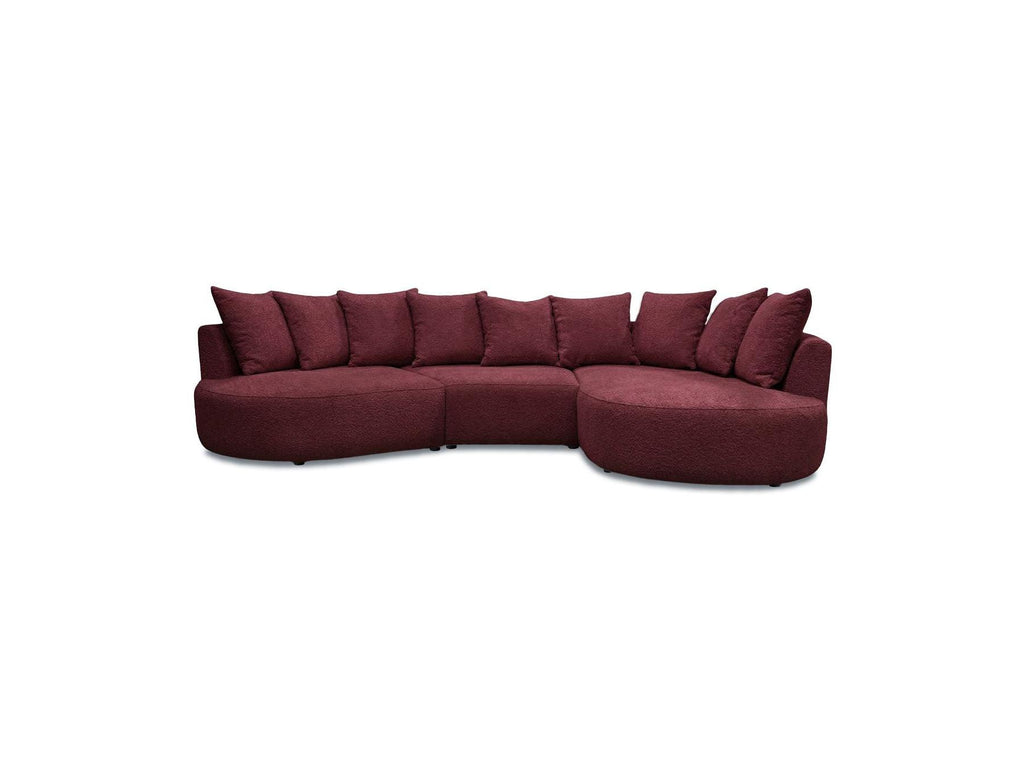 Calypso - Canapé D'Angle Fixe - Tissu Bouclette - Angle Droit