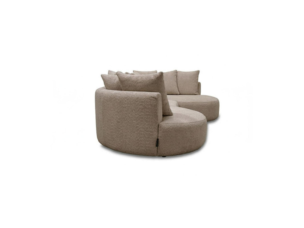 Calypso - Canapé D'Angle Fixe - Tissu Bouclette - Angle Droit