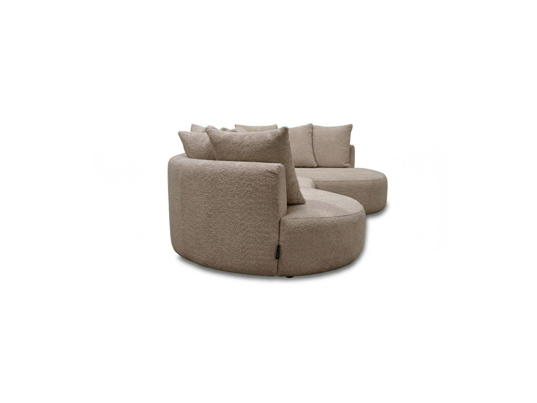 Calypso - Canapé D'Angle Fixe - Tissu Bouclette - Angle Droit