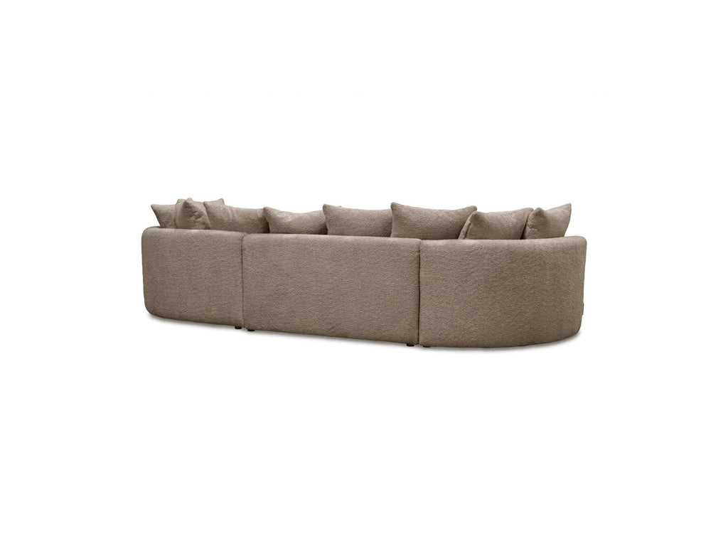 Calypso - Canapé D'Angle Fixe - Tissu Bouclette - Angle Droit