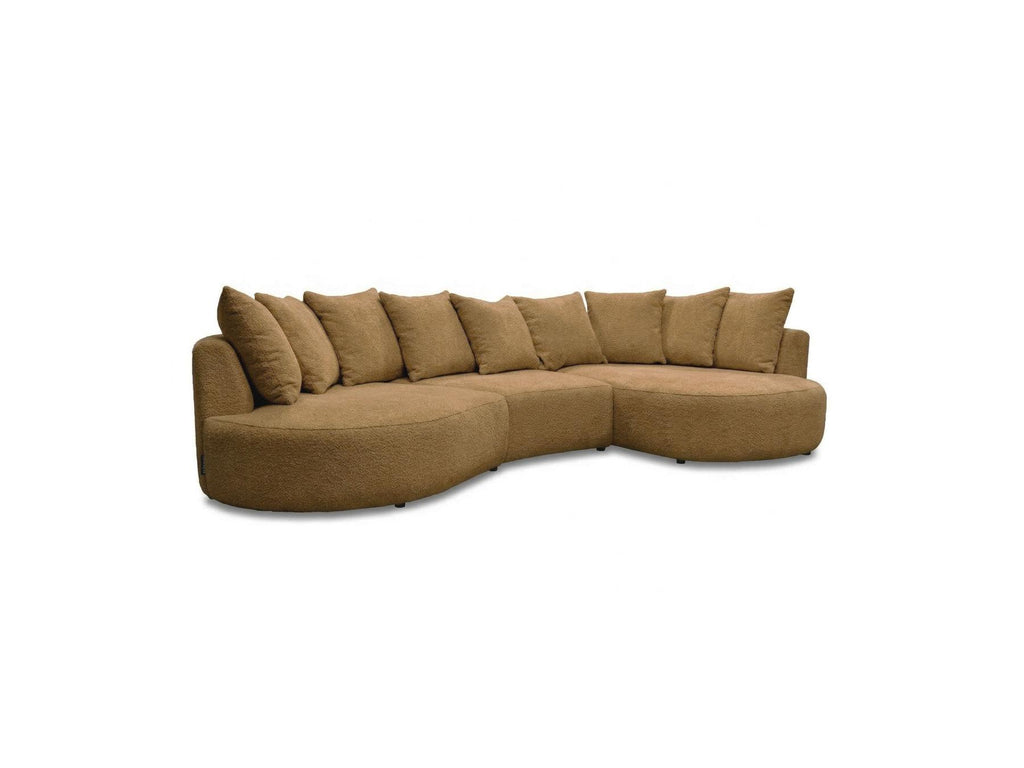 Calypso - Canapé D'Angle Fixe - Tissu Bouclette - Angle Droit