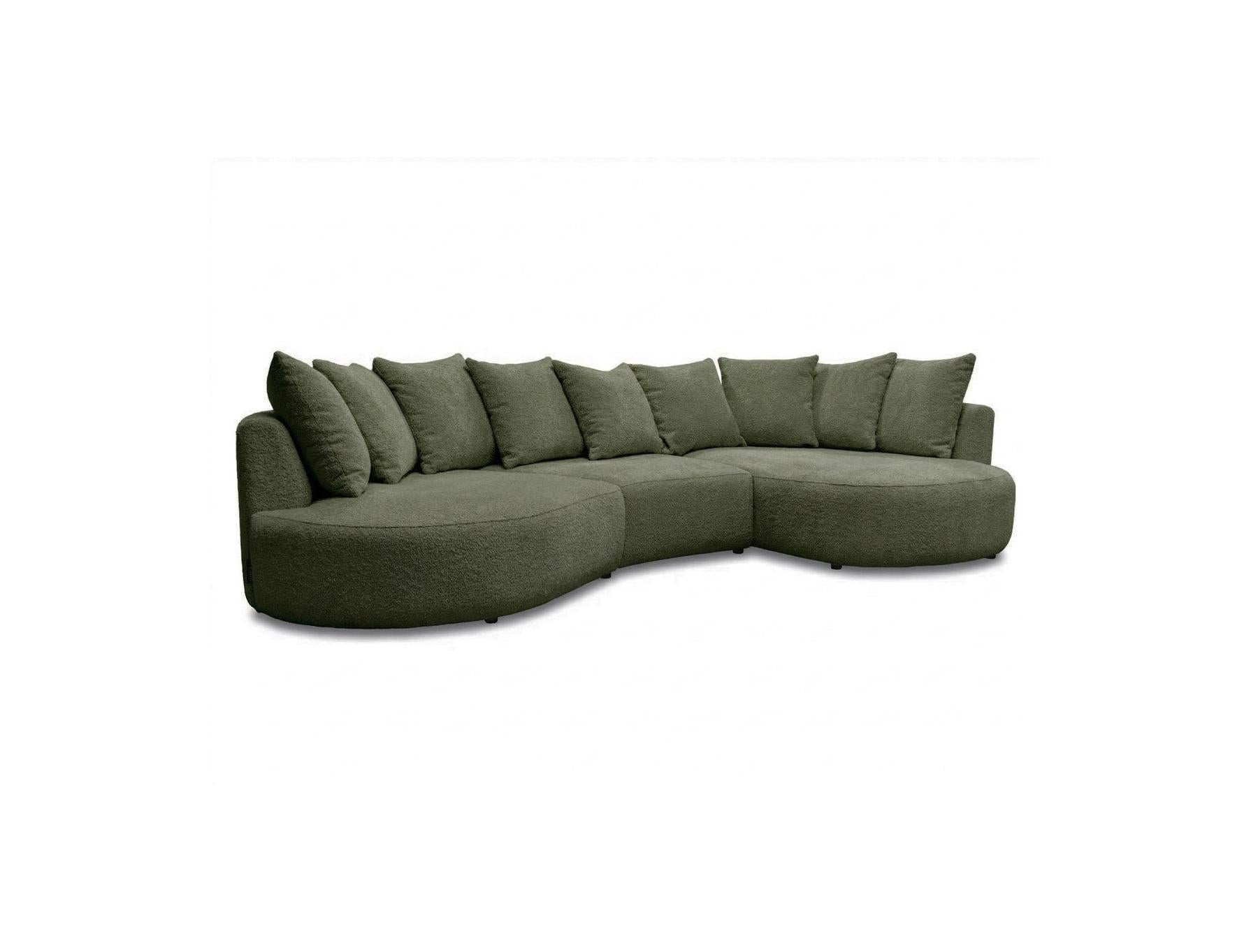 Calypso - Canapé D'Angle Fixe - Tissu Bouclette - Angle Droit