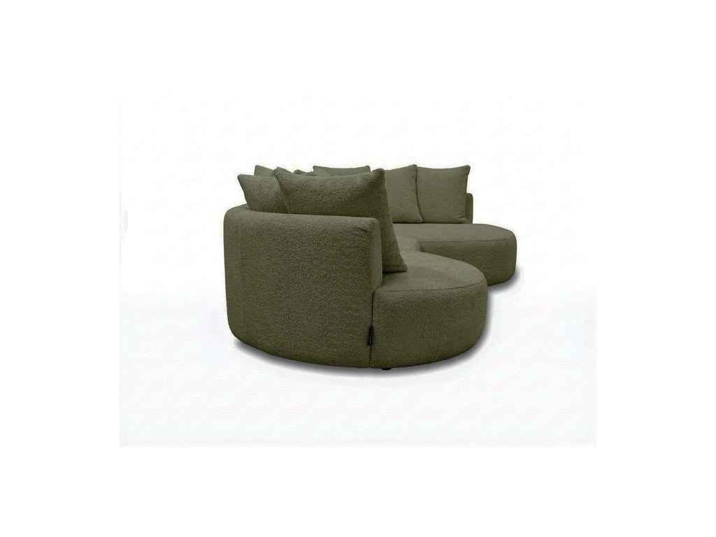 Calypso - Canapé D'Angle Fixe - Tissu Bouclette - Angle Droit