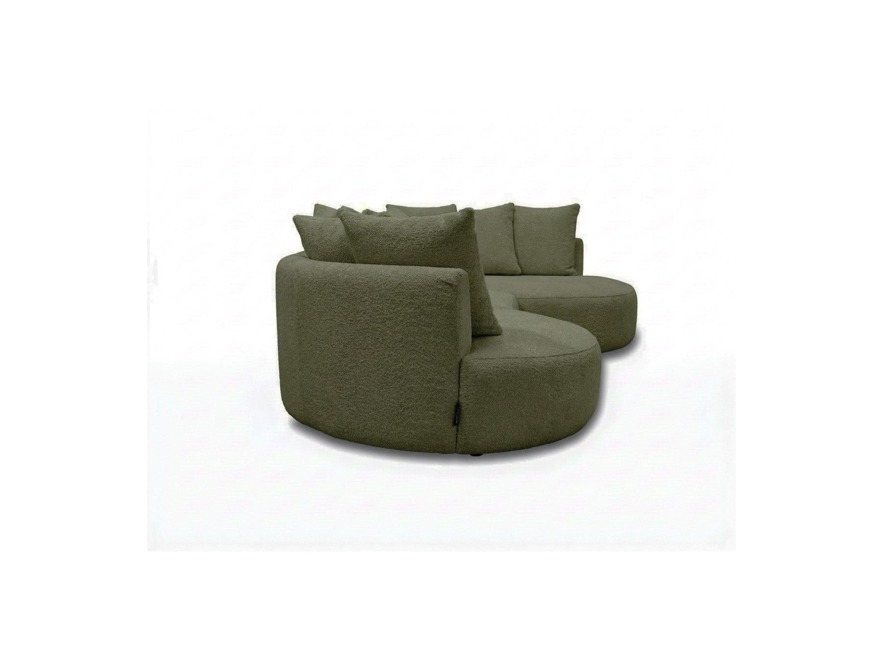 Calypso - Canapé D'Angle Fixe - Tissu Bouclette - Angle Droit