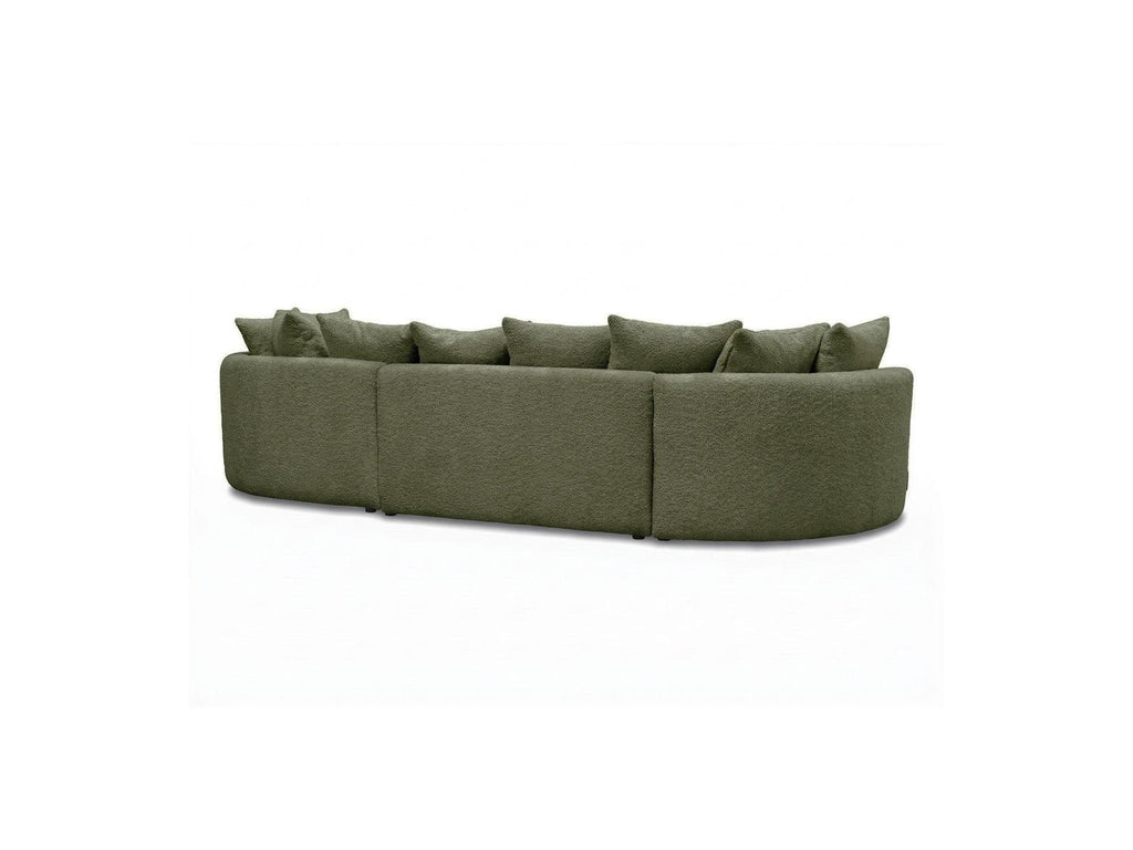Calypso - Canapé D'Angle Fixe - Tissu Bouclette - Angle Droit