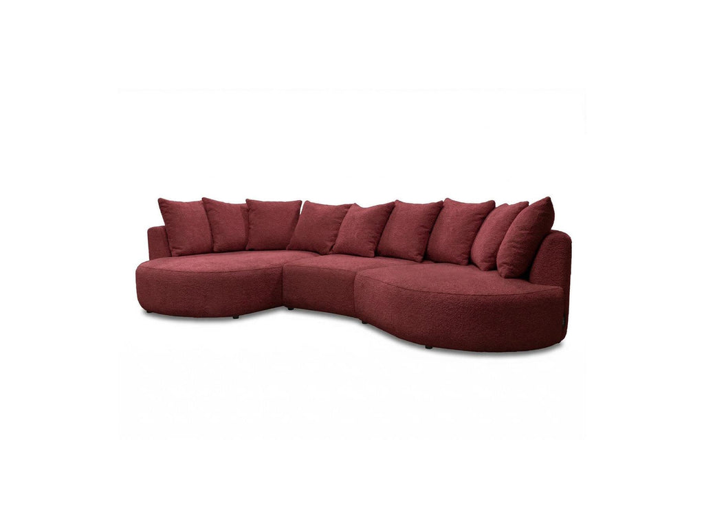 Calypso - Canapé D'Angle Fixe - Tissu Bouclette - Angle Gauche