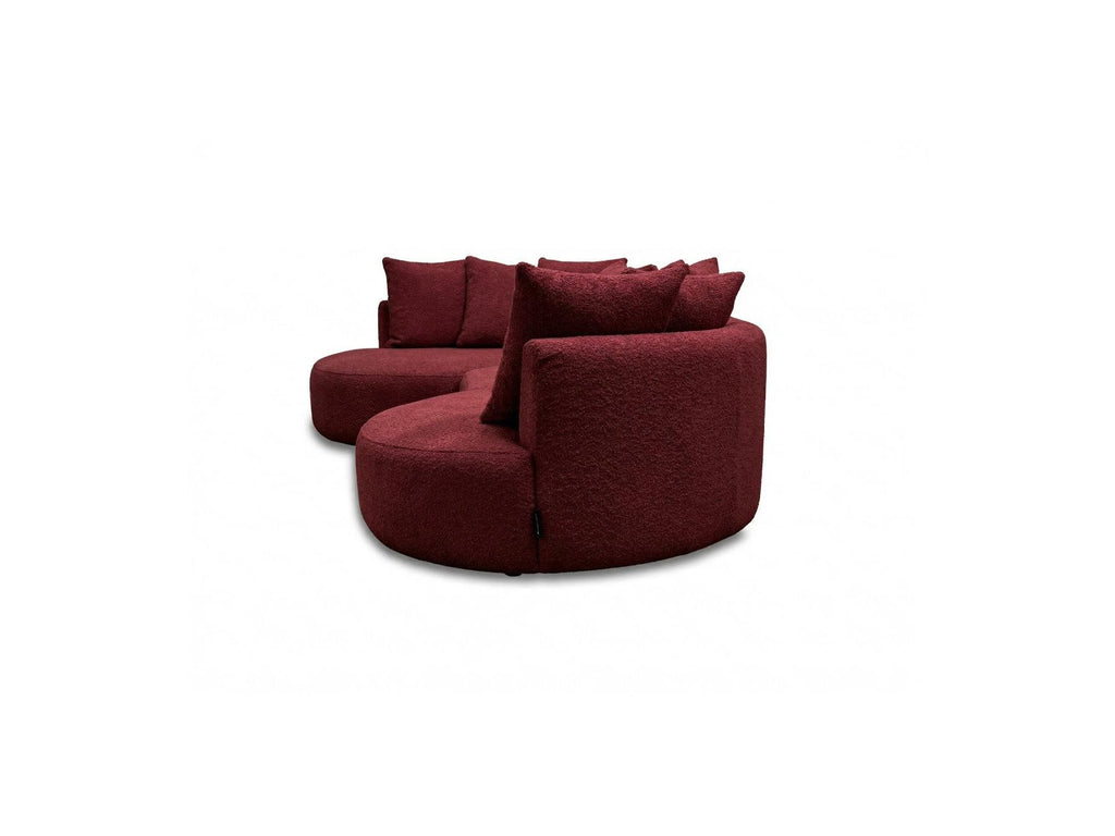 Calypso - Canapé D'Angle Fixe - Tissu Bouclette - Angle Gauche
