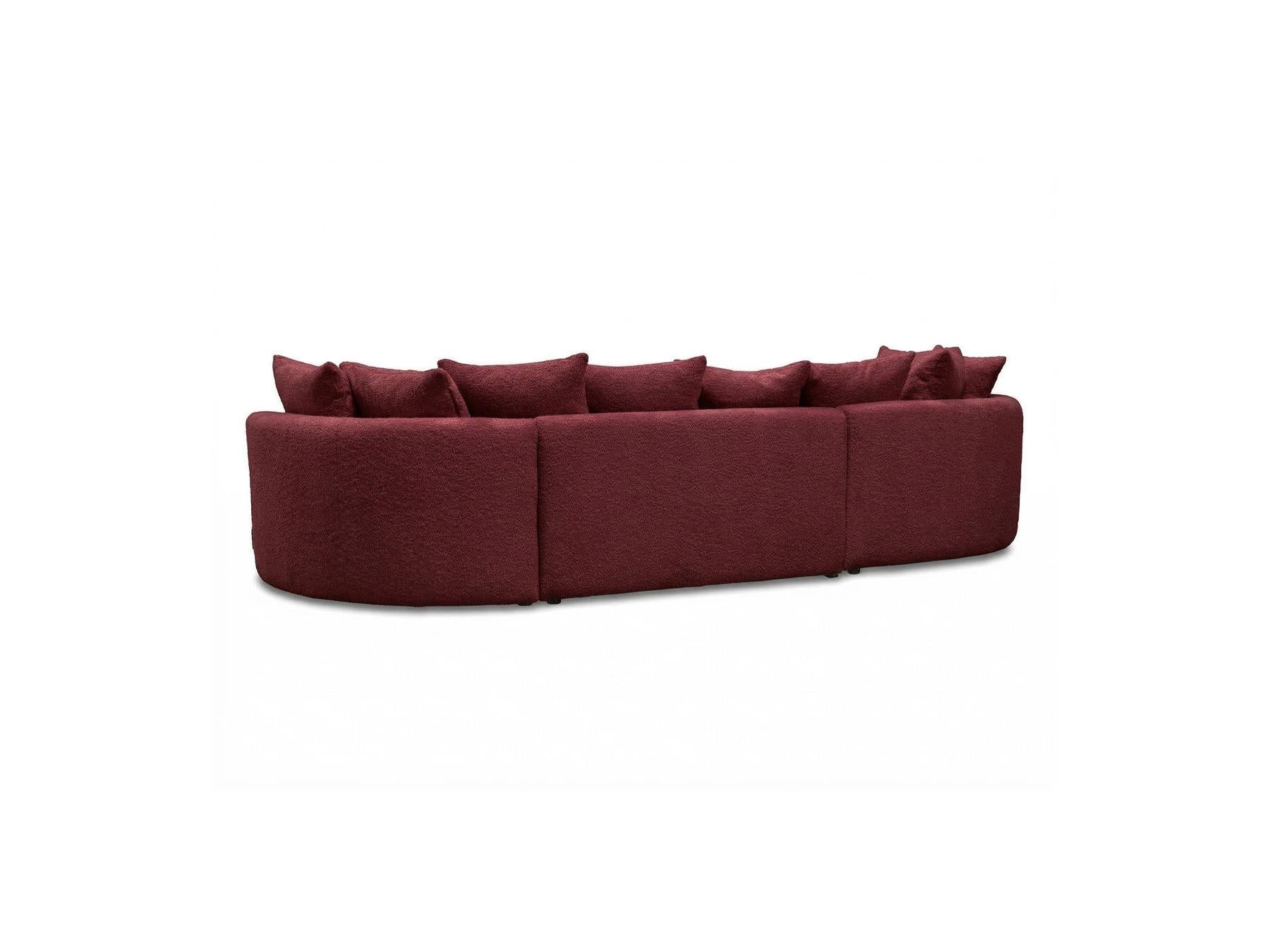 Calypso - Canapé D'Angle Fixe - Tissu Bouclette - Angle Gauche
