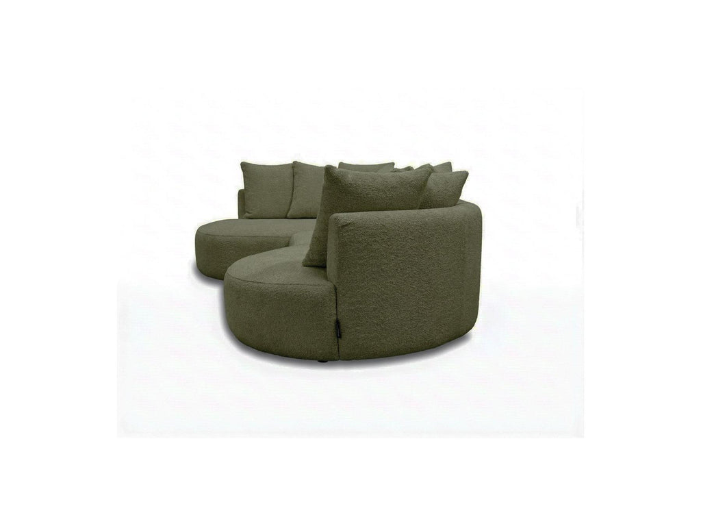 Calypso - Canapé D'Angle Fixe - Tissu Bouclette - Angle Gauche