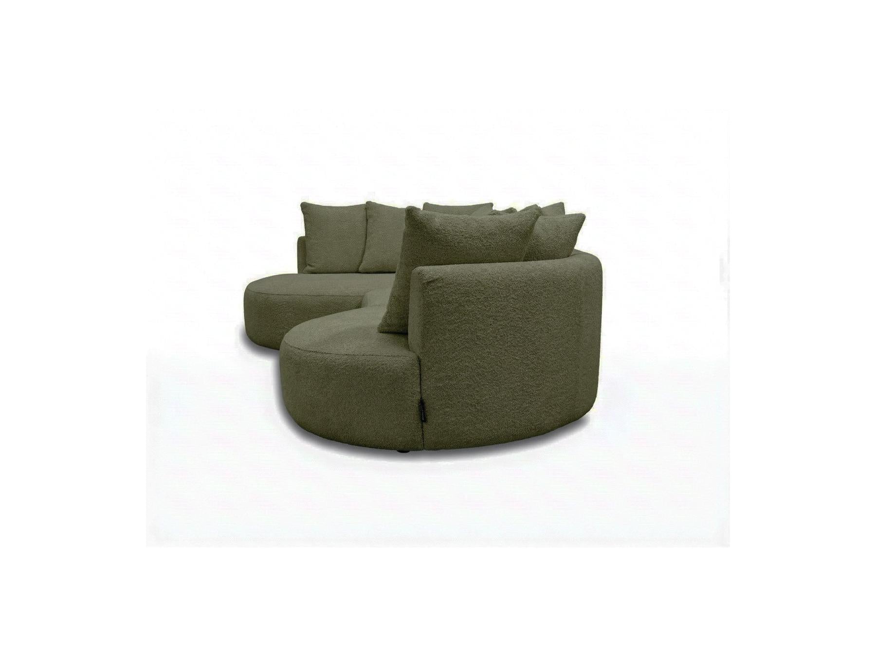 Calypso - Canapé D'Angle Fixe - Tissu Bouclette - Angle Gauche