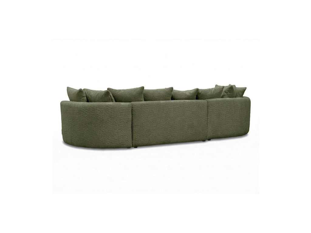 Calypso - Canapé D'Angle Fixe - Tissu Bouclette - Angle Gauche