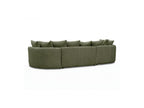 Calypso - Canapé D'Angle Fixe - Tissu Bouclette - Angle Gauche