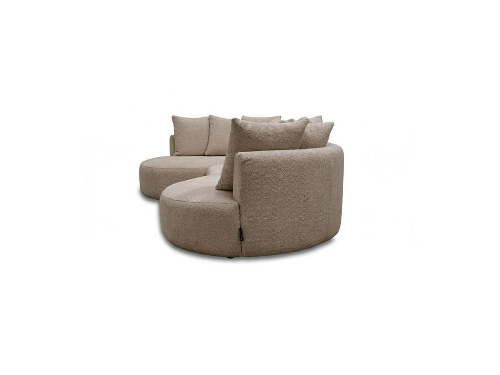 Calypso - Canapé D'Angle Fixe - Tissu Bouclette - Angle Gauche