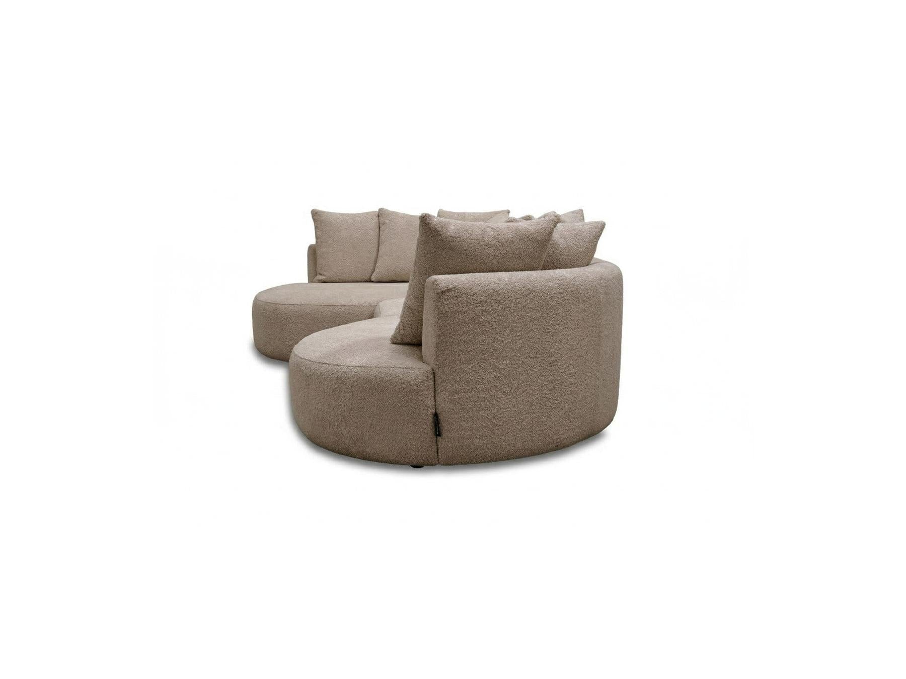 Calypso - Canapé D'Angle Fixe - Tissu Bouclette - Angle Gauche