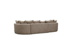 Calypso - Canapé D'Angle Fixe - Tissu Bouclette - Angle Gauche