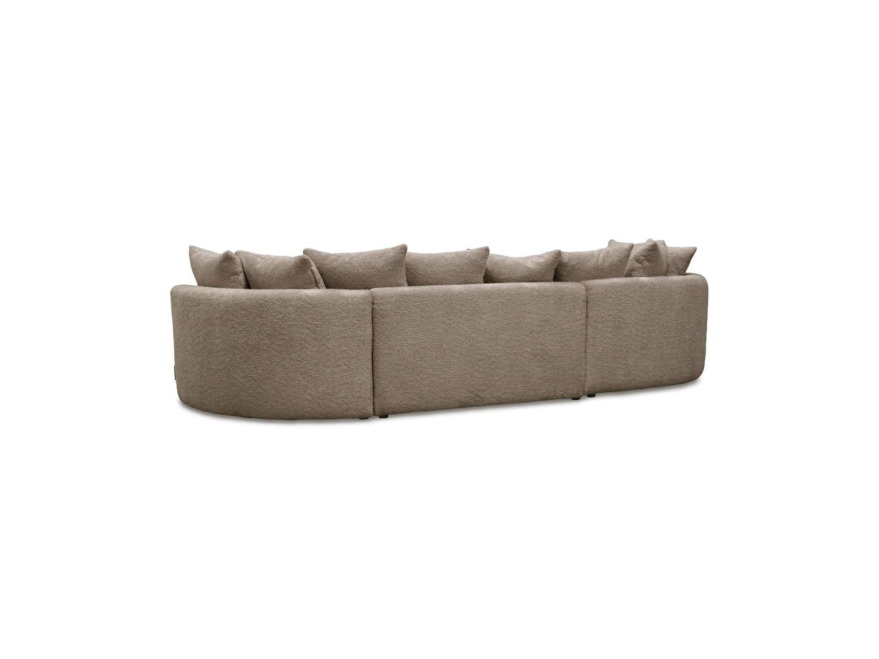 Calypso - Canapé D'Angle Fixe - Tissu Bouclette - Angle Gauche