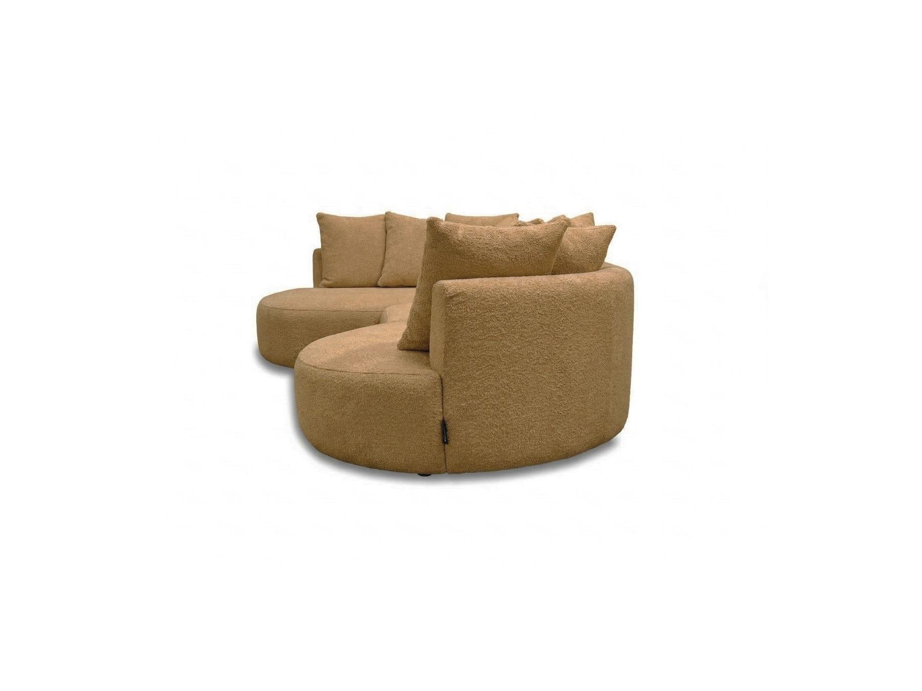 Calypso - Canapé D'Angle Fixe - Tissu Bouclette - Angle Gauche
