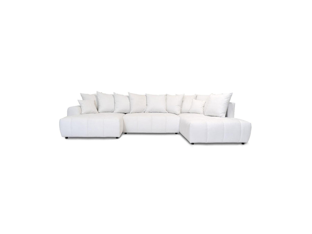 Roxelane - Panoramic Sofa Bed - Heathered Fabric - Left-Hand Corner