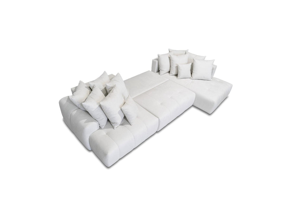 Roxelane - Panoramic Sofa Bed - Heathered Fabric - Left-Hand Corner