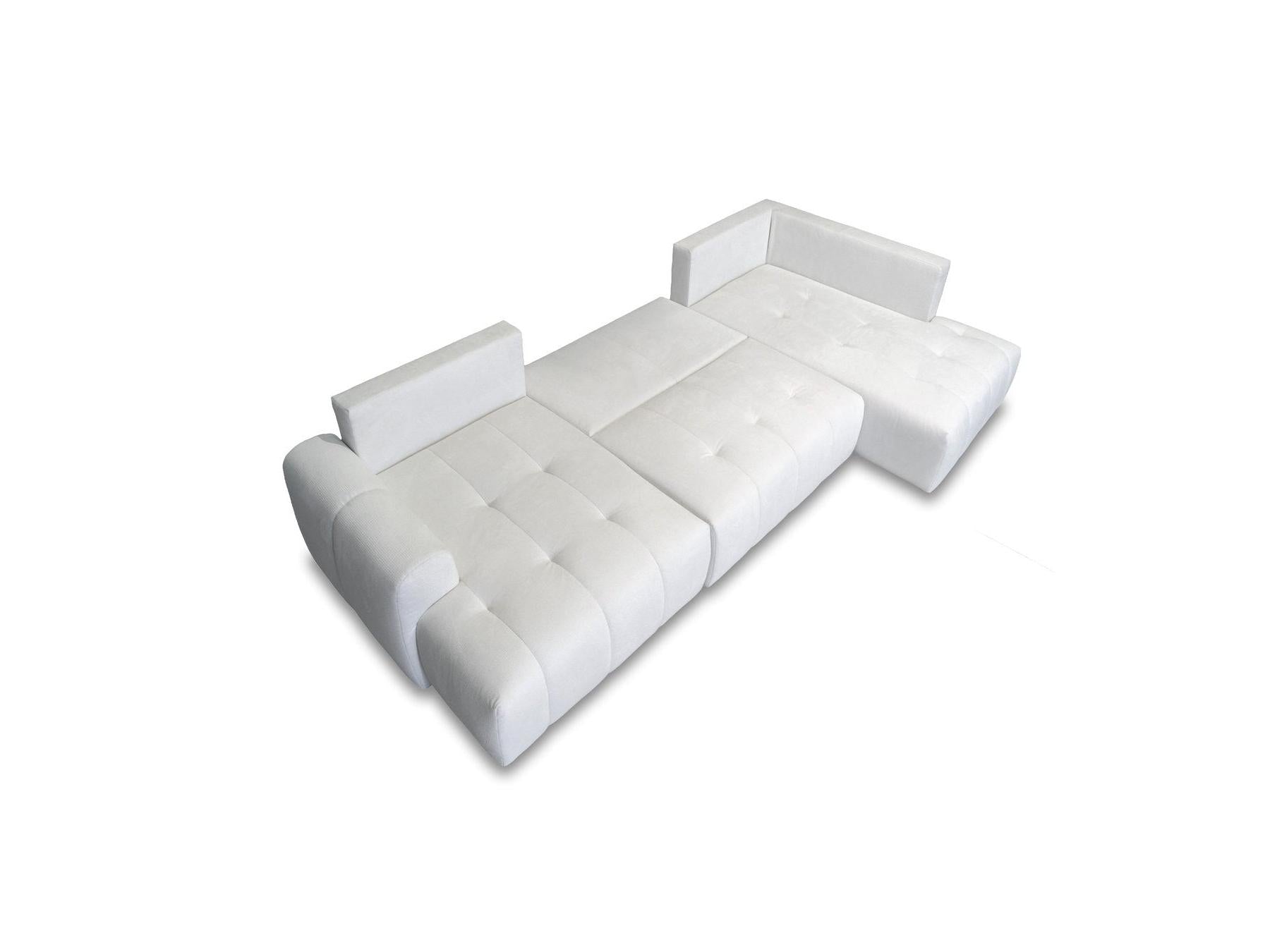 Roxelane - Panoramic Sofa Bed - Heathered Fabric - Left-Hand Corner
