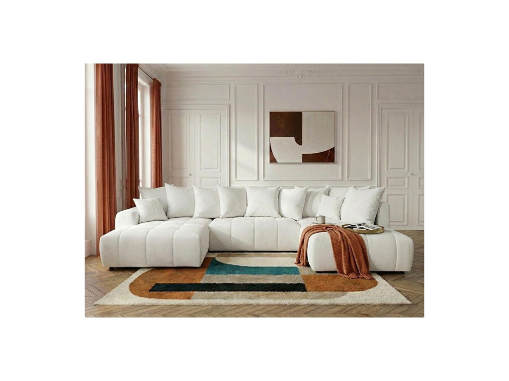 Roxelane - Panoramic Sofa Bed - Heathered Fabric - Left-Hand Corner