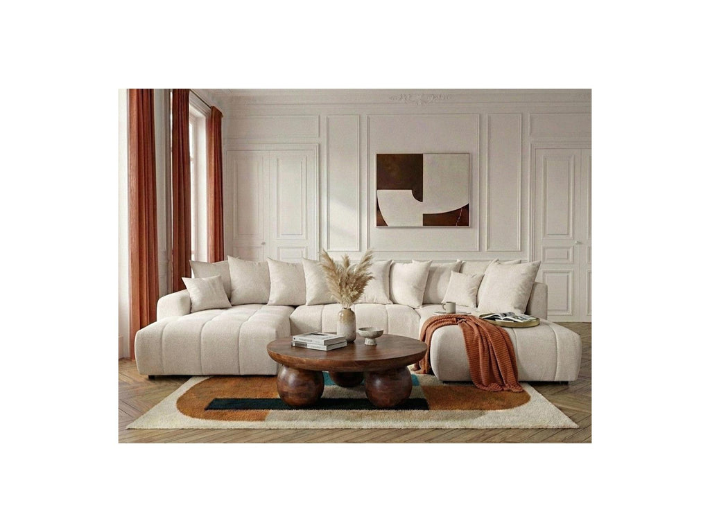 Roxelane - Panoramic Sofa Bed - Heathered Fabric - Left-Hand Corner
