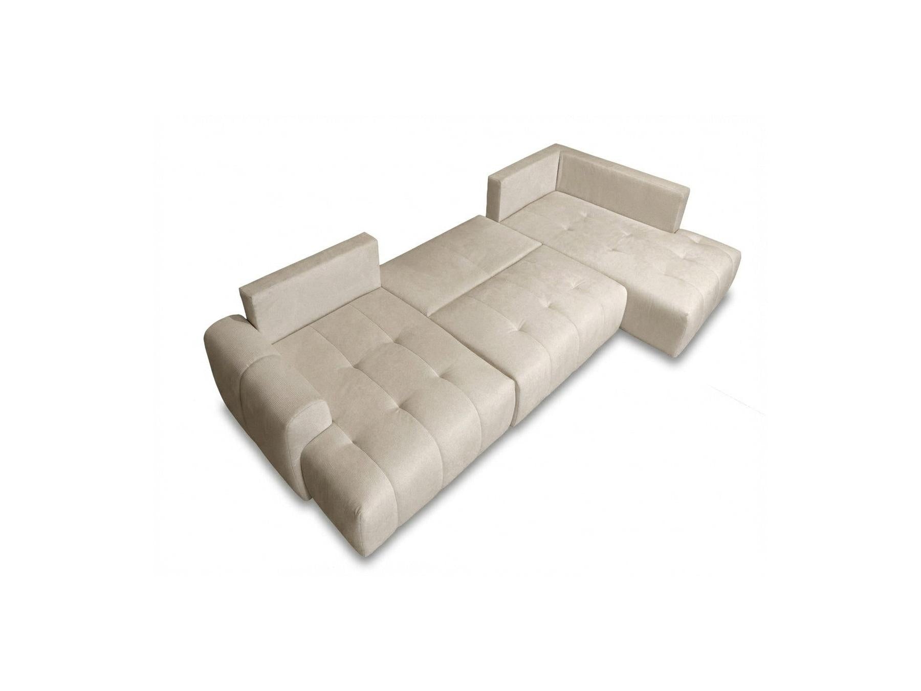 Roxelane - Panoramic Sofa Bed - Heathered Fabric - Left-Hand Corner