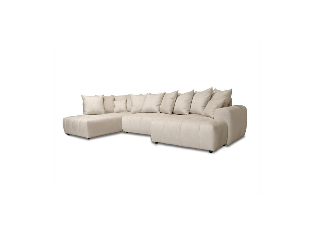 Roxelane - Panoramic Sofa Bed - Mottled Fabric - Right-Hand Corner