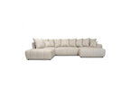 Roxelane - Panoramic Sofa Bed - Mottled Fabric - Right-Hand Corner