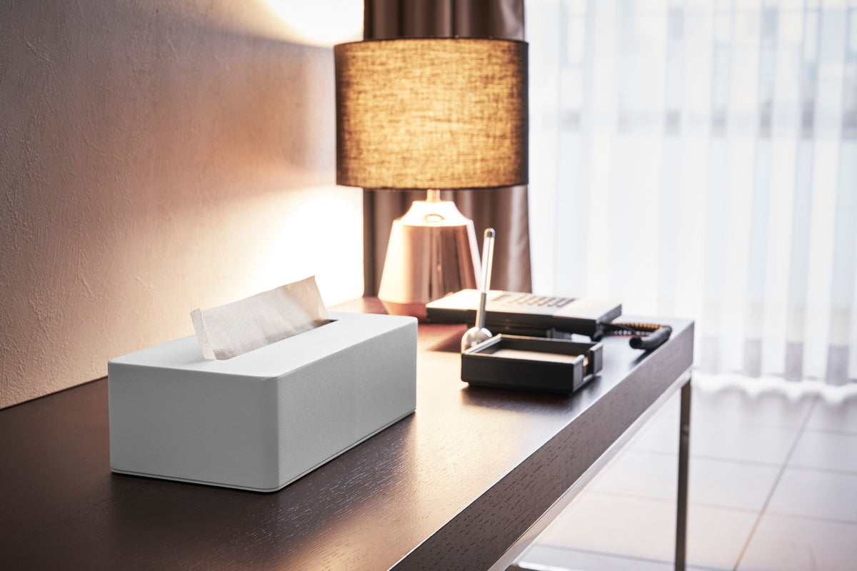 Tissue Box Cover - Tower - White