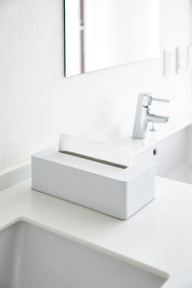 Tissue Box Cover - Tower - White
